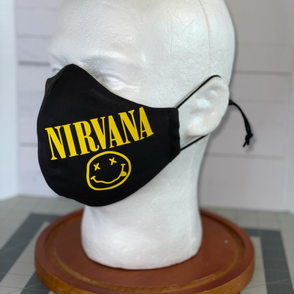 Nirvana face mask music band